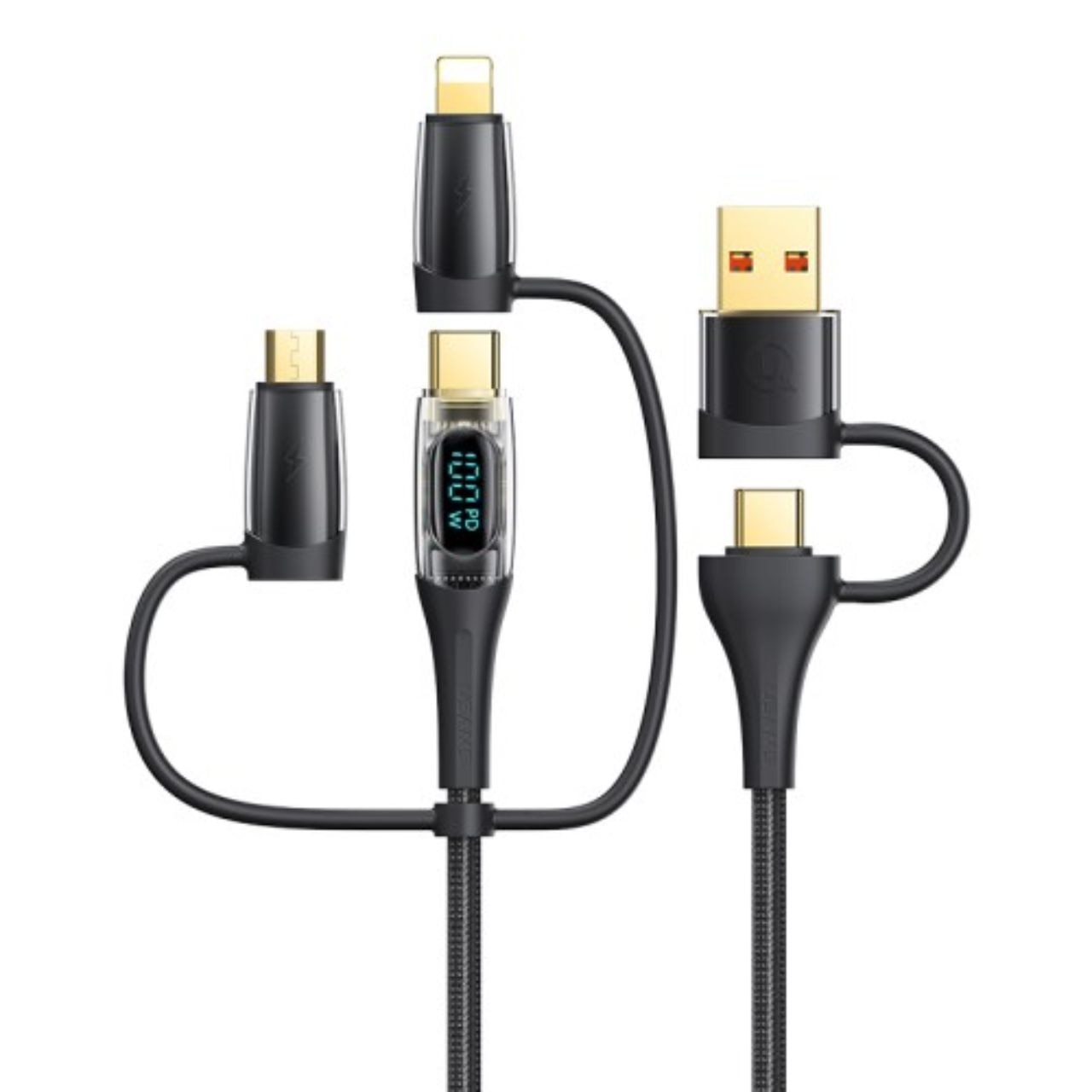 Cablu Usams Shadow Series In Usb A Type C La Type C Lightning Micro