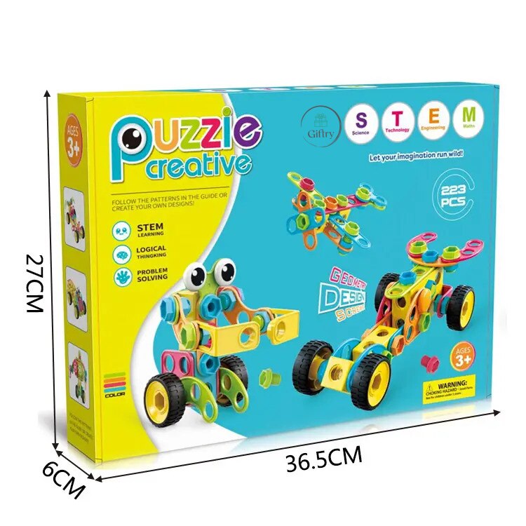 Set De Constructie Giftry 223 Piese Jucarie Educativa Si Interactiva