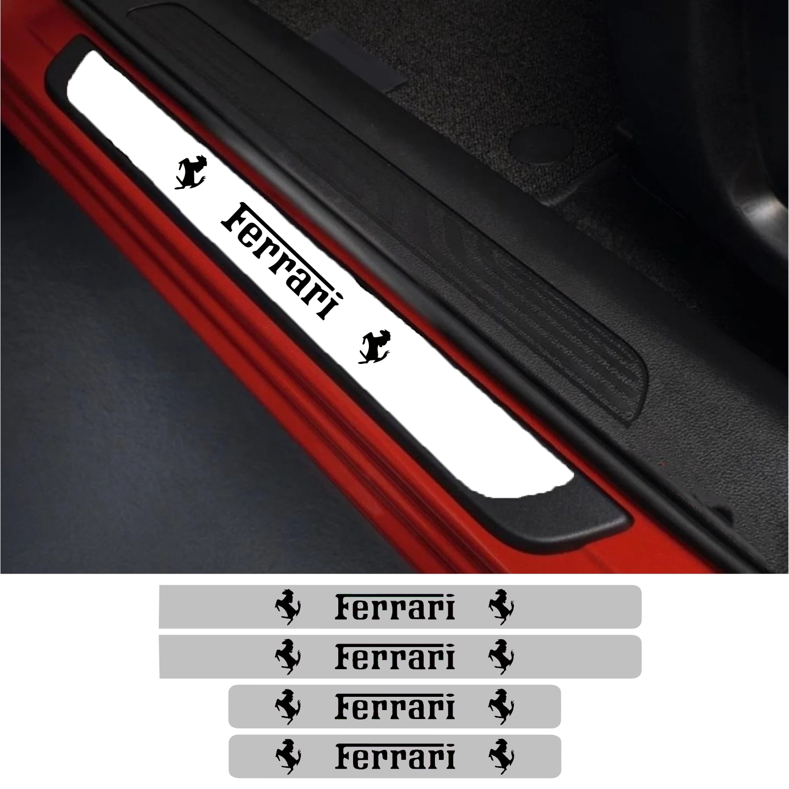 Set Protectii Praguri Auto Autoadezive Ferrari Negru Emag Ro