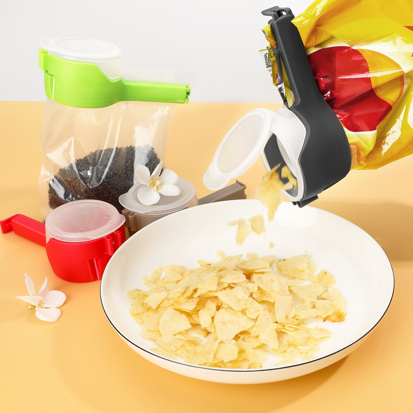 Set Cleme Cu Dop Pentru Pungi Alimentare Hancun Plastic Cm