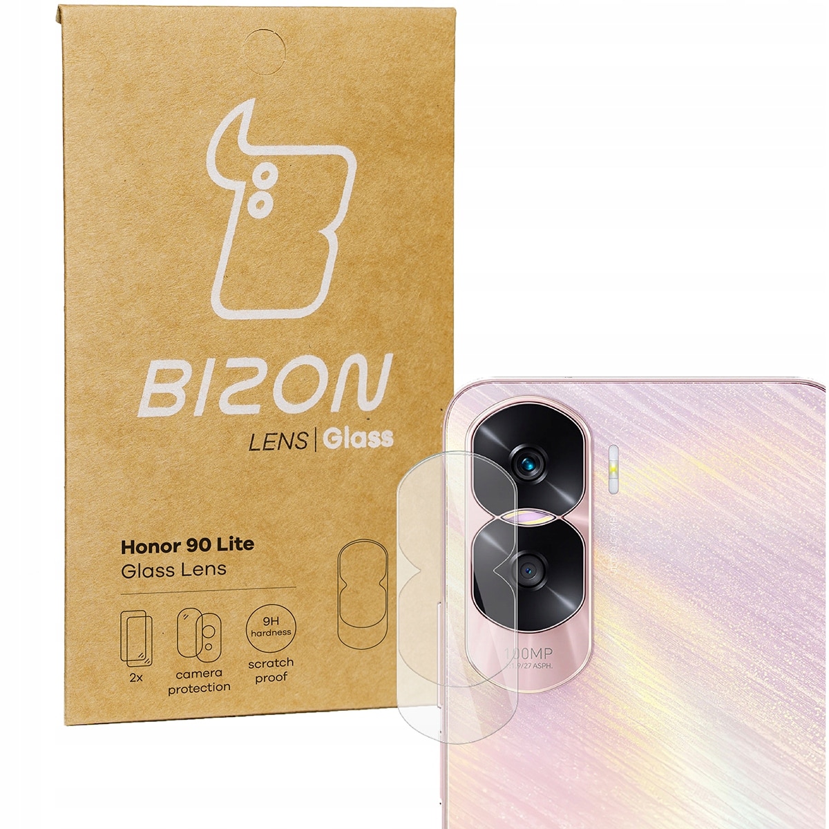 Set Folii Protectie Camera Foto Bizon Pentru Honor Lite Sticla