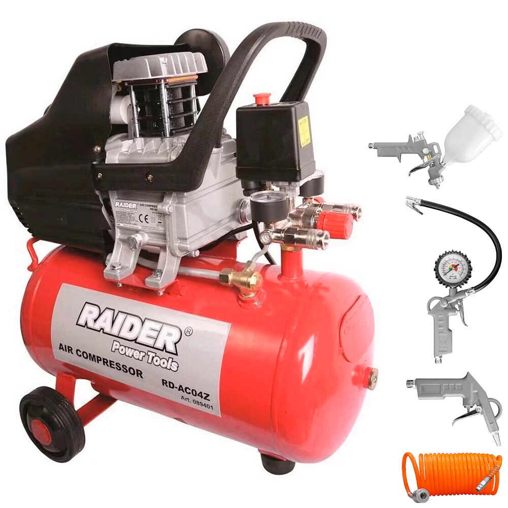 Compresor Raider RD AC04Z Putere 1 5 KW Debit 110 L Min Presiune 8