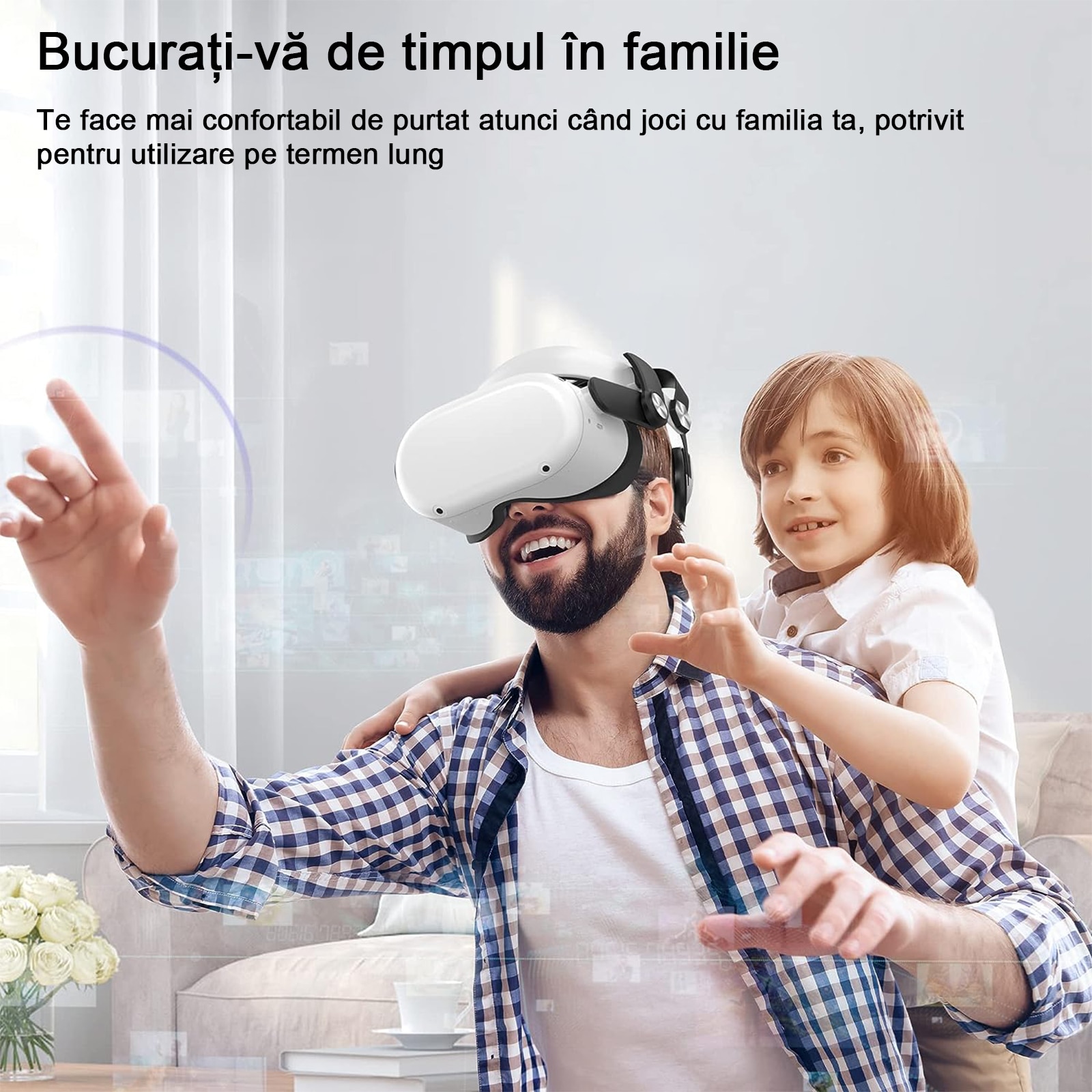 Curea Cu Casti Pentru Oculus Quest Nuodwell Buton Reglabil La