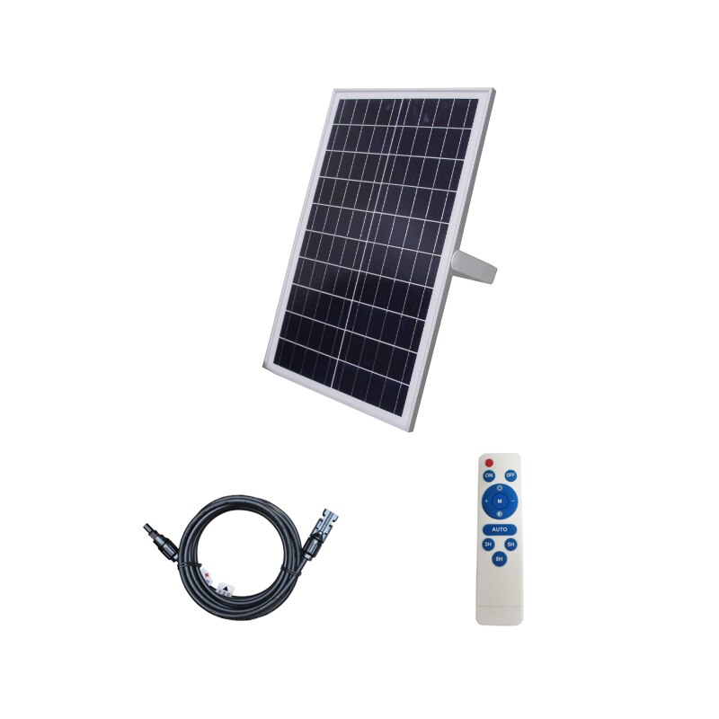 Proiector Led Cu Panou Solar Cablu M Si Telecomanda Negru W