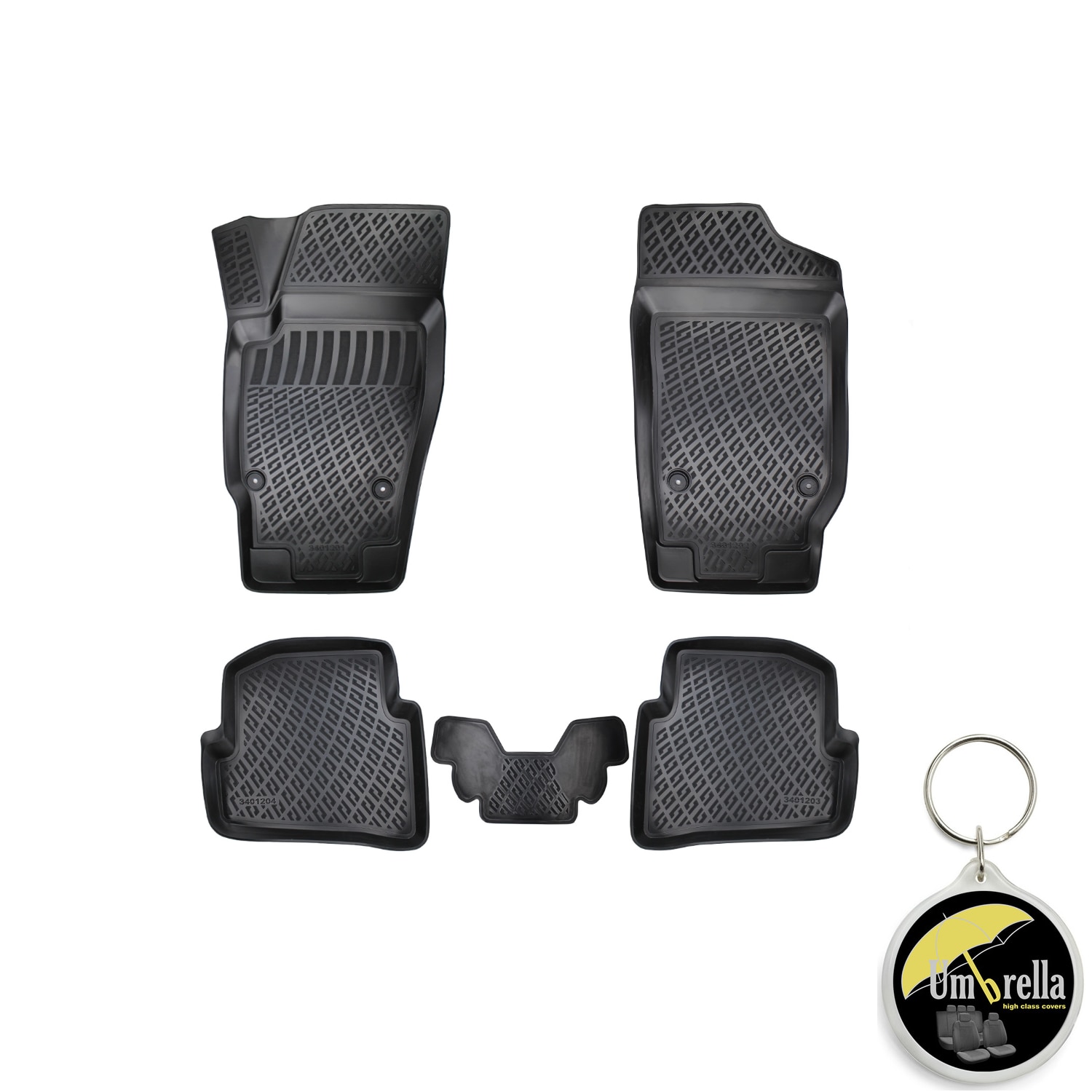 Set Covorase Auto Cauciuc Tip Tavita Premium Line D Pentru Skoda