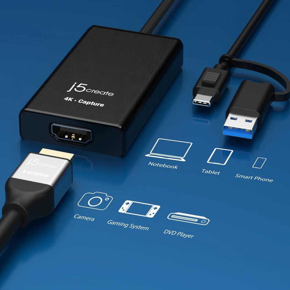 Placa De Captura Video J5create JVA11 HDMI USB C 4K Negru EMAG Ro