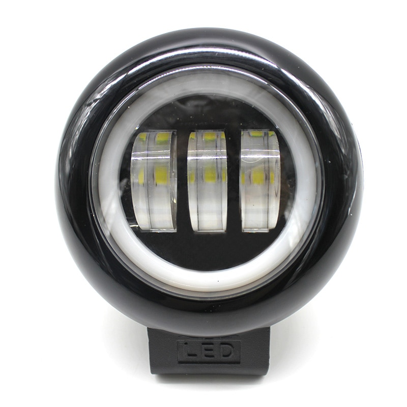 Proiector LED Cu Angel Eyes Offroad Auto Moto ATV 45W 4000LM DC 10 60