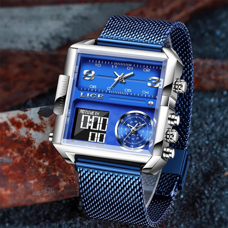 Ceas De Mana Barbati Lige Elegant Casual Luxury Fashion Digital Analog