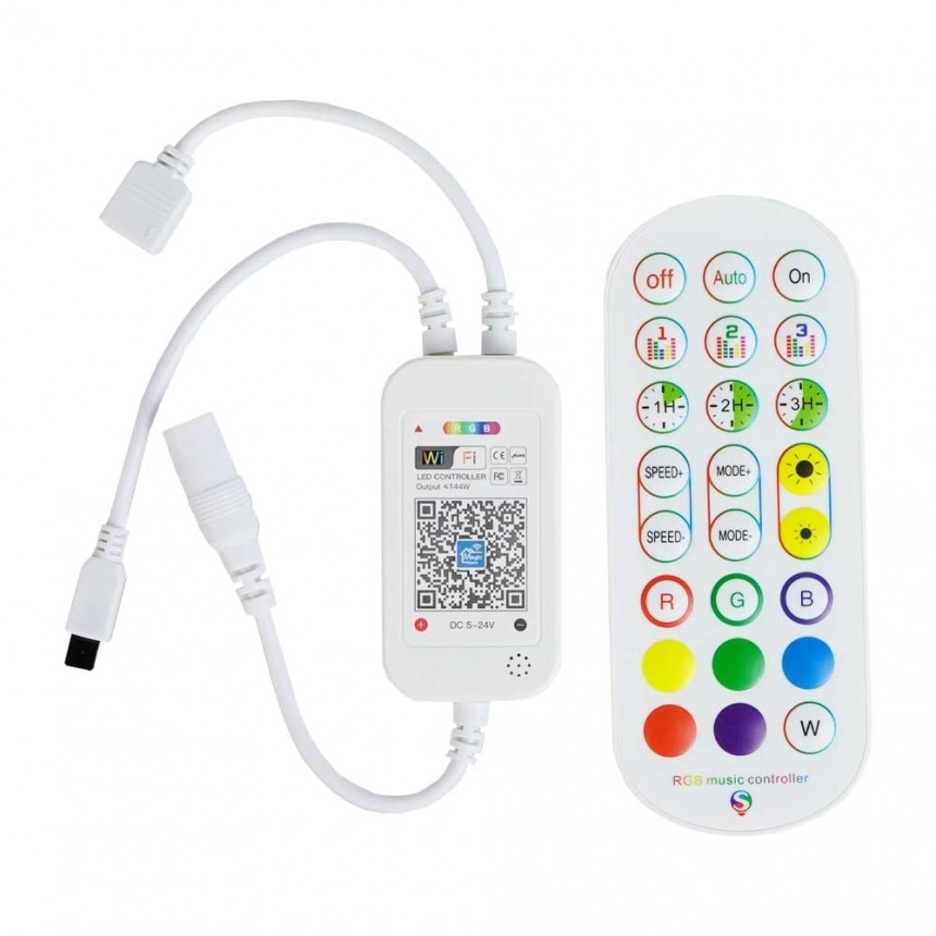 Controler Wifi Pentru Banda Led Rgbw Lightex Butoane Dc V V