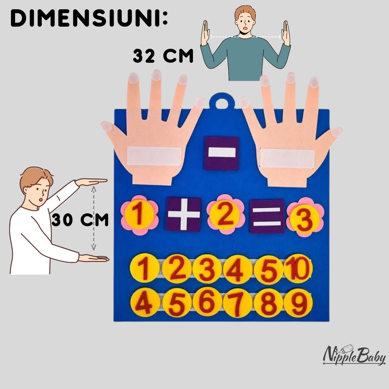 Jucarie Montessori Educativa Si Interactiva Tip Plansa Cu Scai Numere