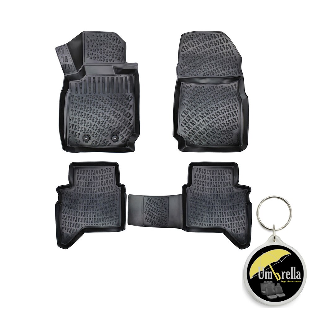 Set 4 Covorase Auto Cauciuc Tip Tavita Premium Line 3D Pentru Ford