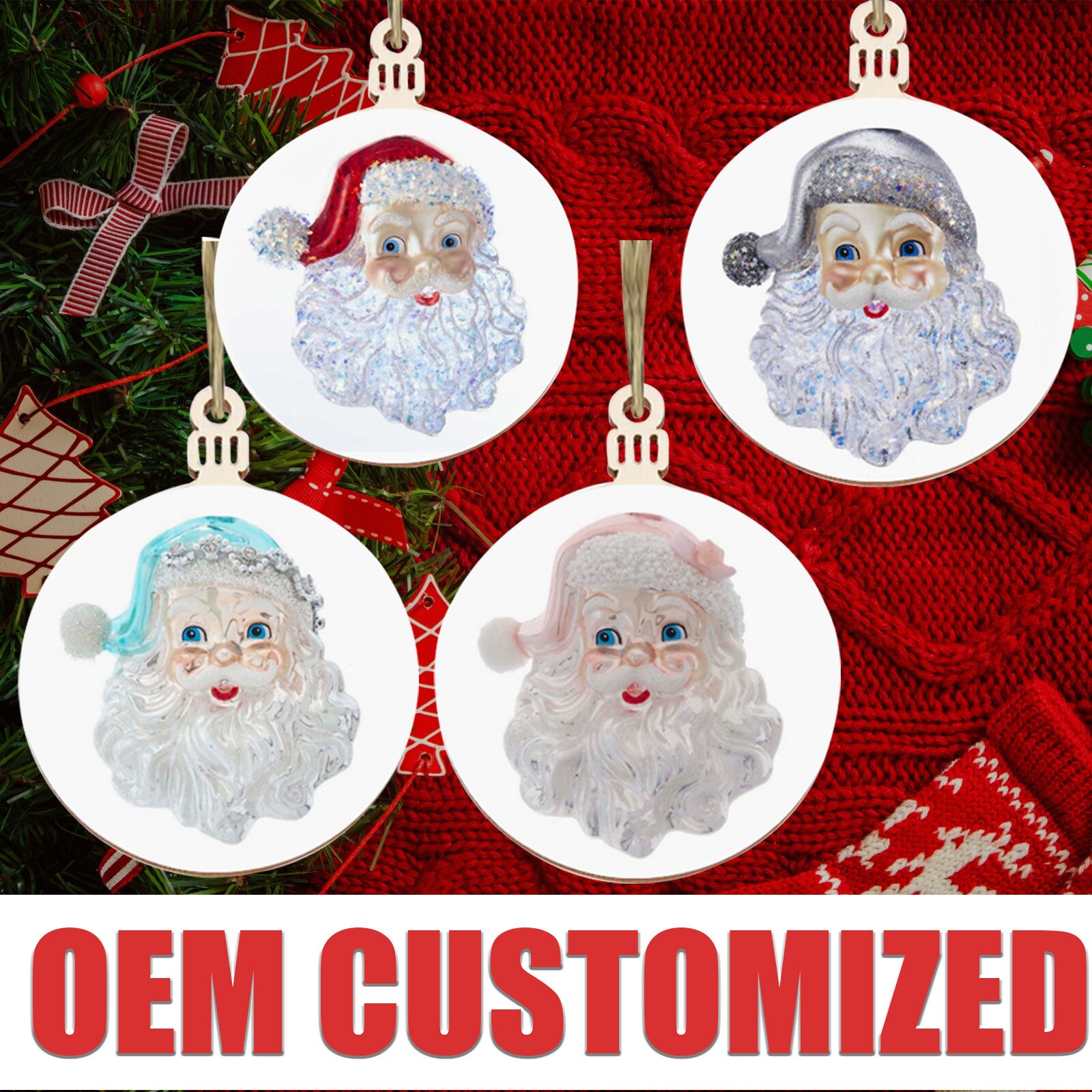 Set 4 Ornamente Pentru Brad Sunmostar Lemn Multicolor EMAG Ro