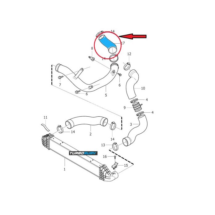 Furtun Aer Intercooler Turborury Volvo S S V V Xc Xc