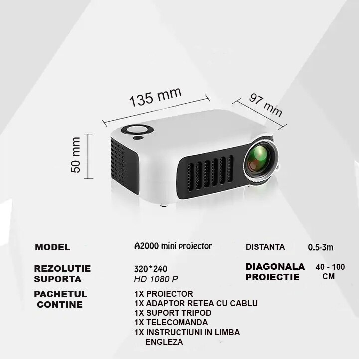 Mini Vide Projektor A S I N C S Rga A Modell Lumen Hd