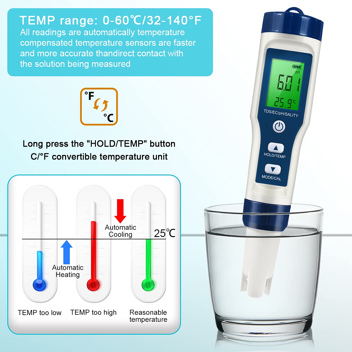 Tester Calitate Apa In Mosmaoo De Masurat Salinitatea Ph Tds Ec