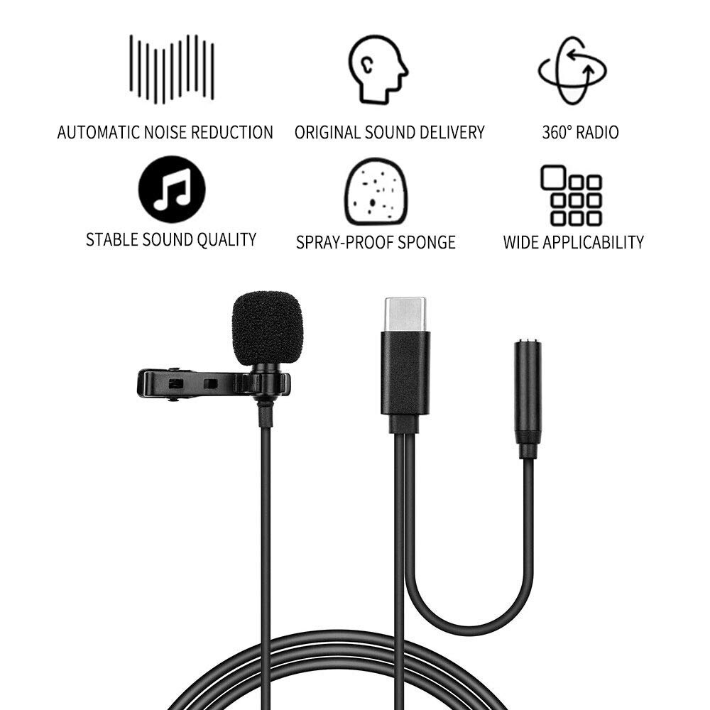 Microfon Lavaliera Mufa Usb Tip C Jack Mm Female