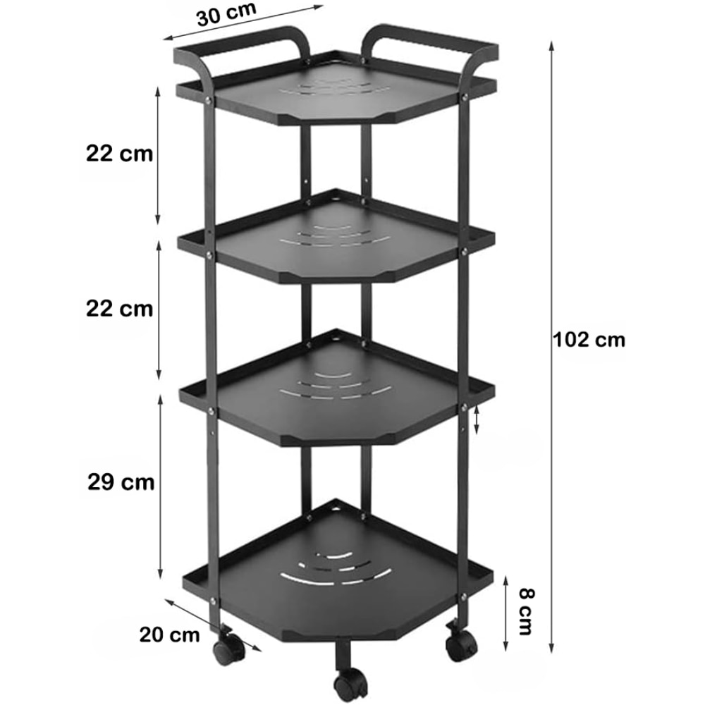 Raft Depozitare Universal Quasar Co Cu Roti Pentru Colt Etajera