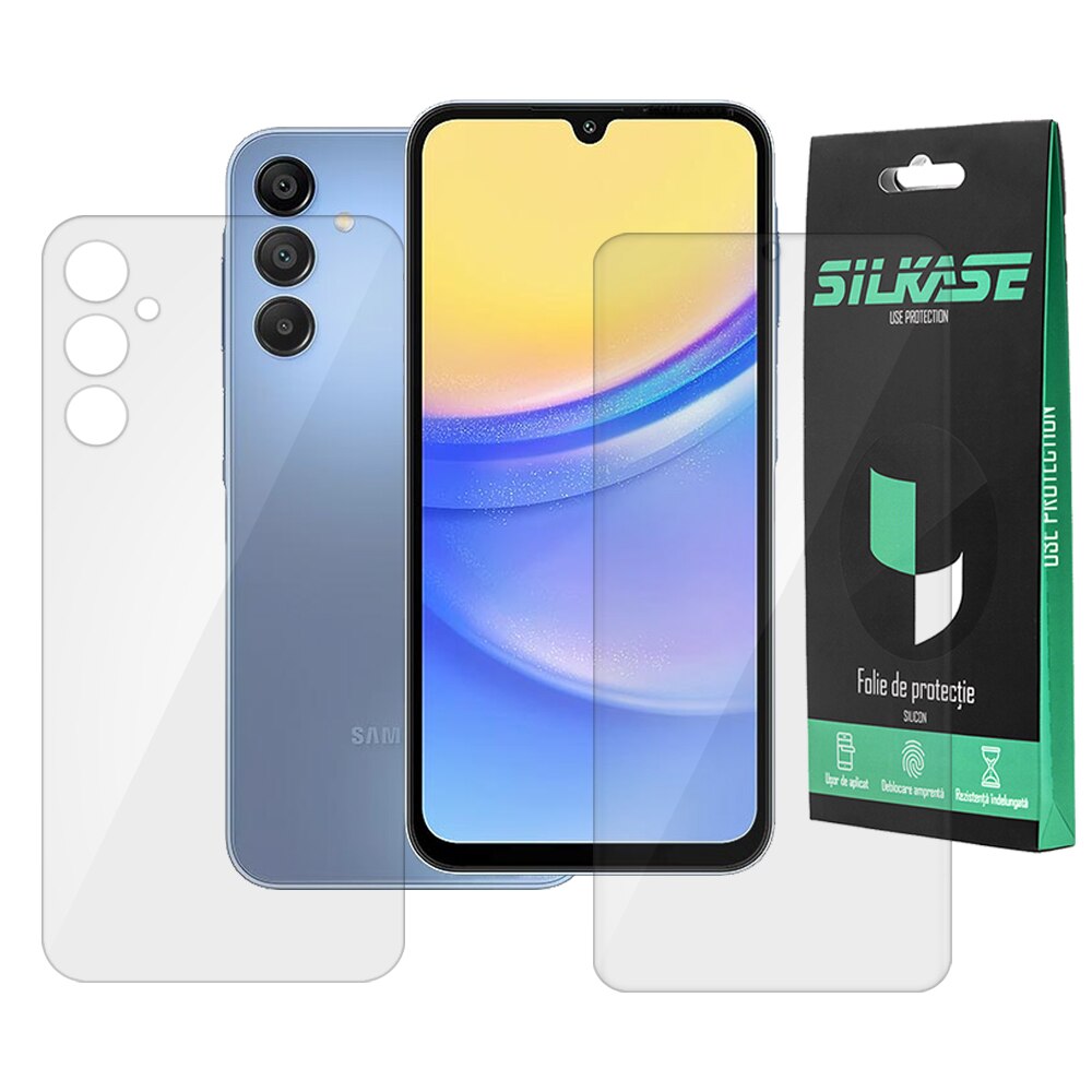 Set 2 Folii SILKASE Pentru Samsung Galaxy A15 5G Protectie Telefon