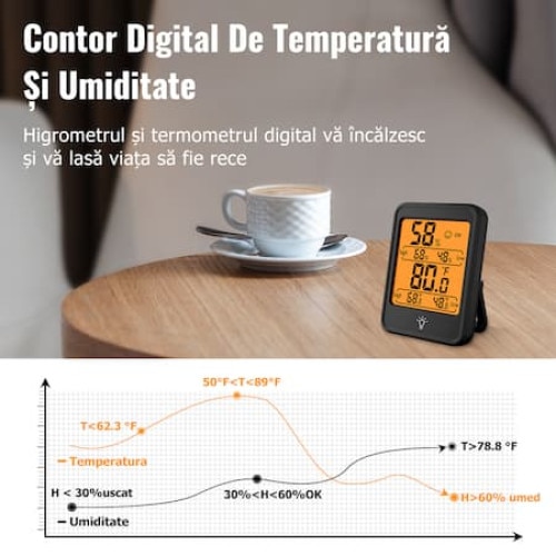 Termometru Si Higrometru De Camera Thermopro Tp Pro Ecran Inch