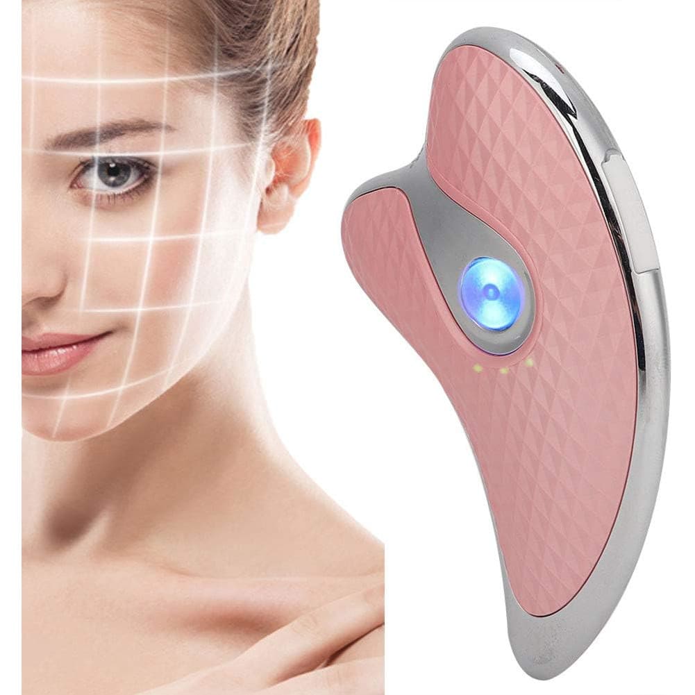 Aparat Masaj Tip Gua Sha Cu Vibratii Incalzire Micro Curent Pentru