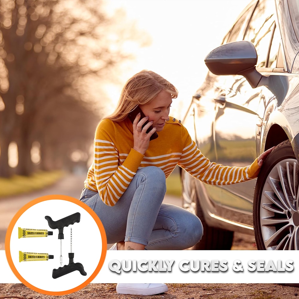 Kit Pana Cu Snur Vulcanizare Auto La Rece Yefound 4 Buc Reparare