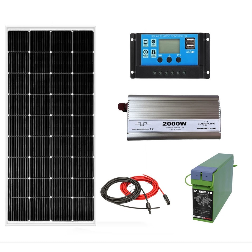 Kit Solar Fotovoltaic 12v 100 Wp 70ah 12v Cu Panou Fotovoltaic