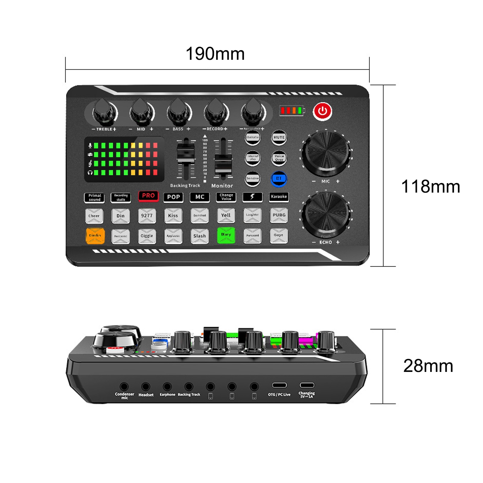 Mixer Audio Profesional Axroad Mall Bluetooth Functie Voice Changer