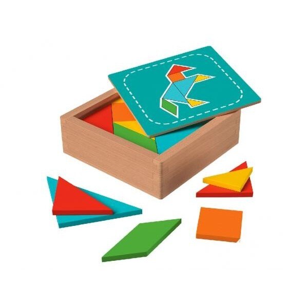 Joc Educativ Din Lemn Tangram Playtive Piese Ani Emag Ro