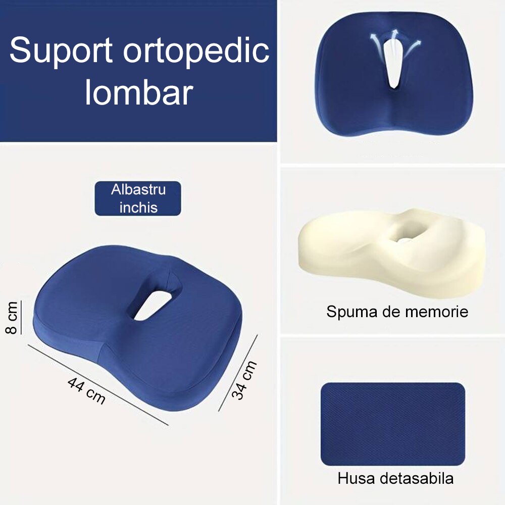 Suport Ortopedic Greaton Tip Perna Din Spuma De Memorie Pentru Scaun