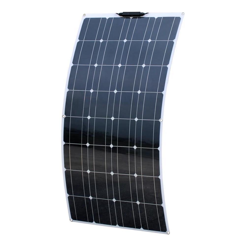 Panou Solar Fotovoltaic Flexibil Monocristalin 100W 16V 32 Celule