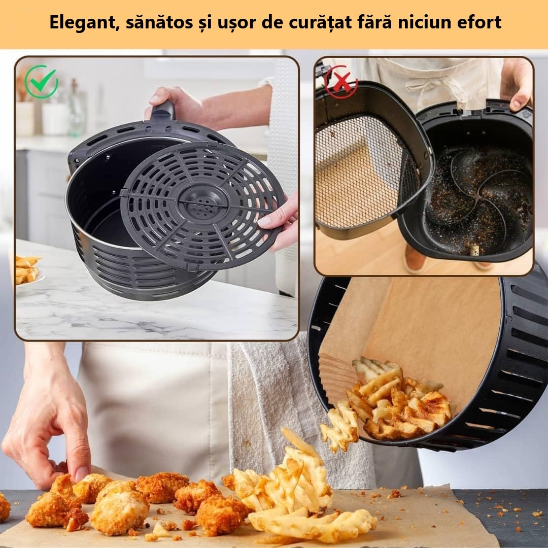 Set Hartie De Copt Pentru Air Fryer Unica Folosinta 100 Bucati