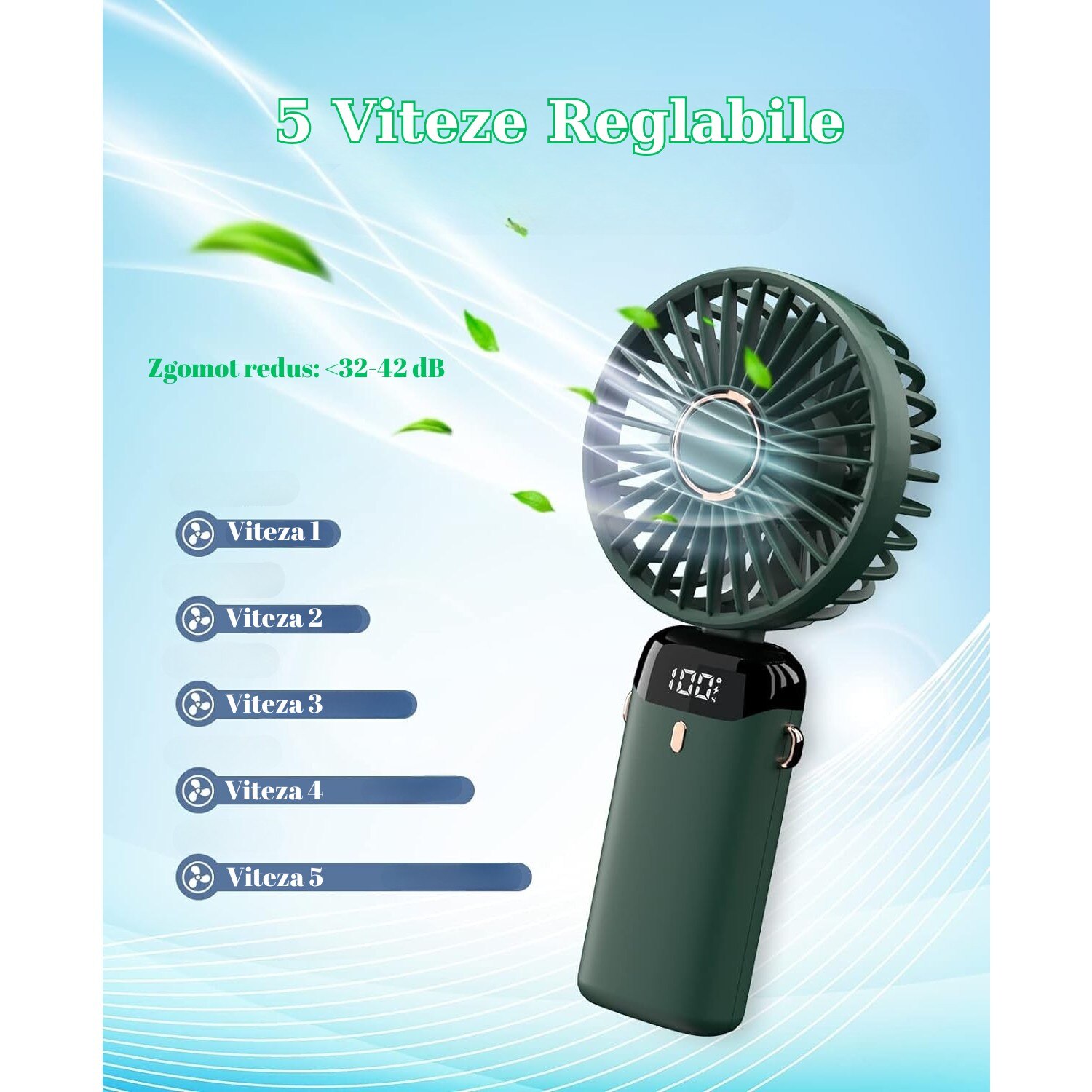 Ventilator Ultra Portabil Cu Aromaterapie Flippy In De Mana De