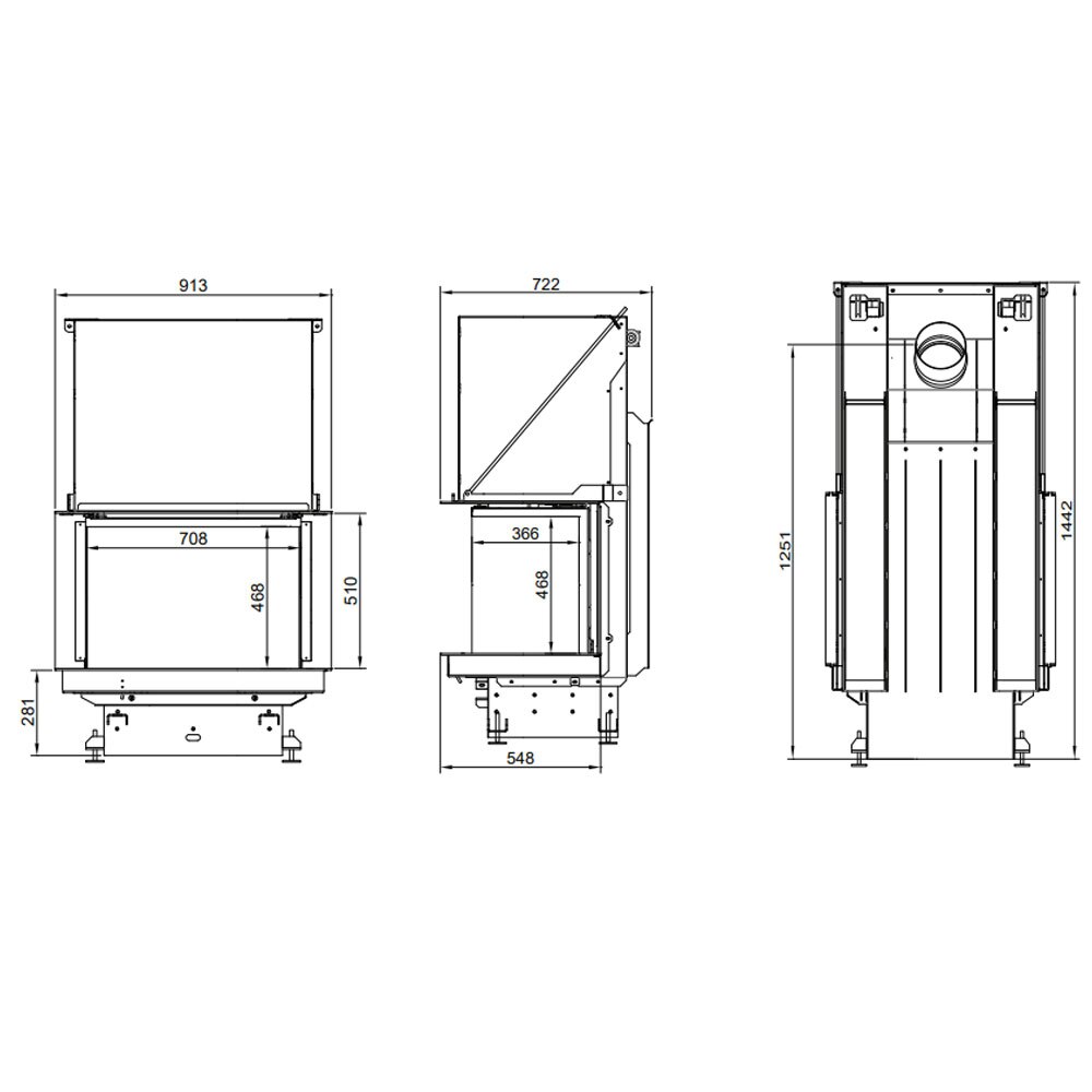 Focar Semineu Pe Lemne Brichete Model A Caminetti Crystal Premium