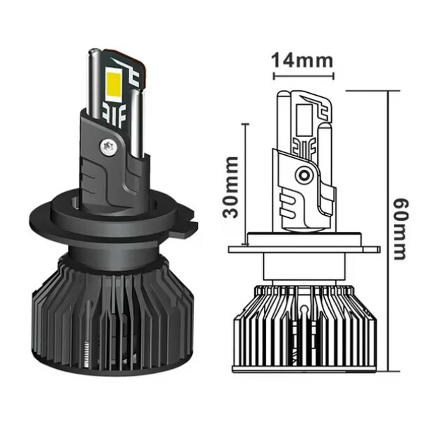 Set Becuri Auto Led H T Mini V W Canbus Mm Fara Eroare