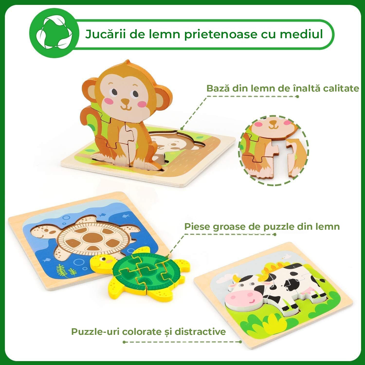 Set Puzzle Interactiv Pentru Copii Ani Modele Educational Din