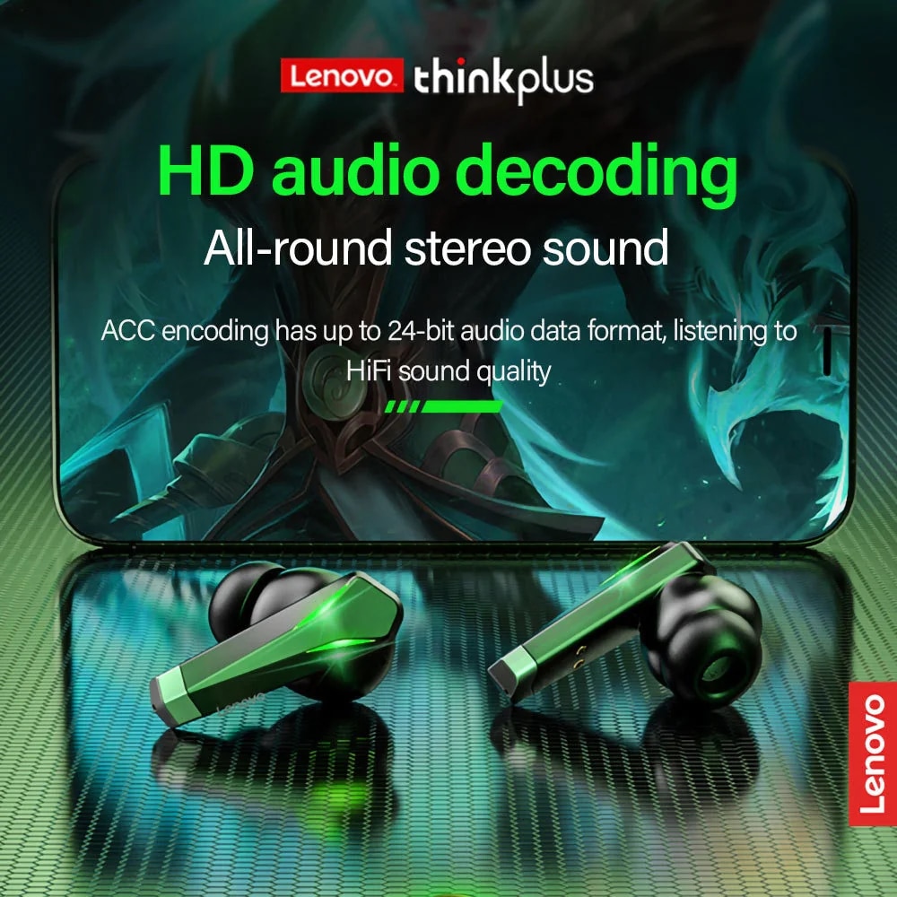 Casti Bluetooth Hf Lenovo Thinkplus Live Pods Gm Gaming Tws Negre