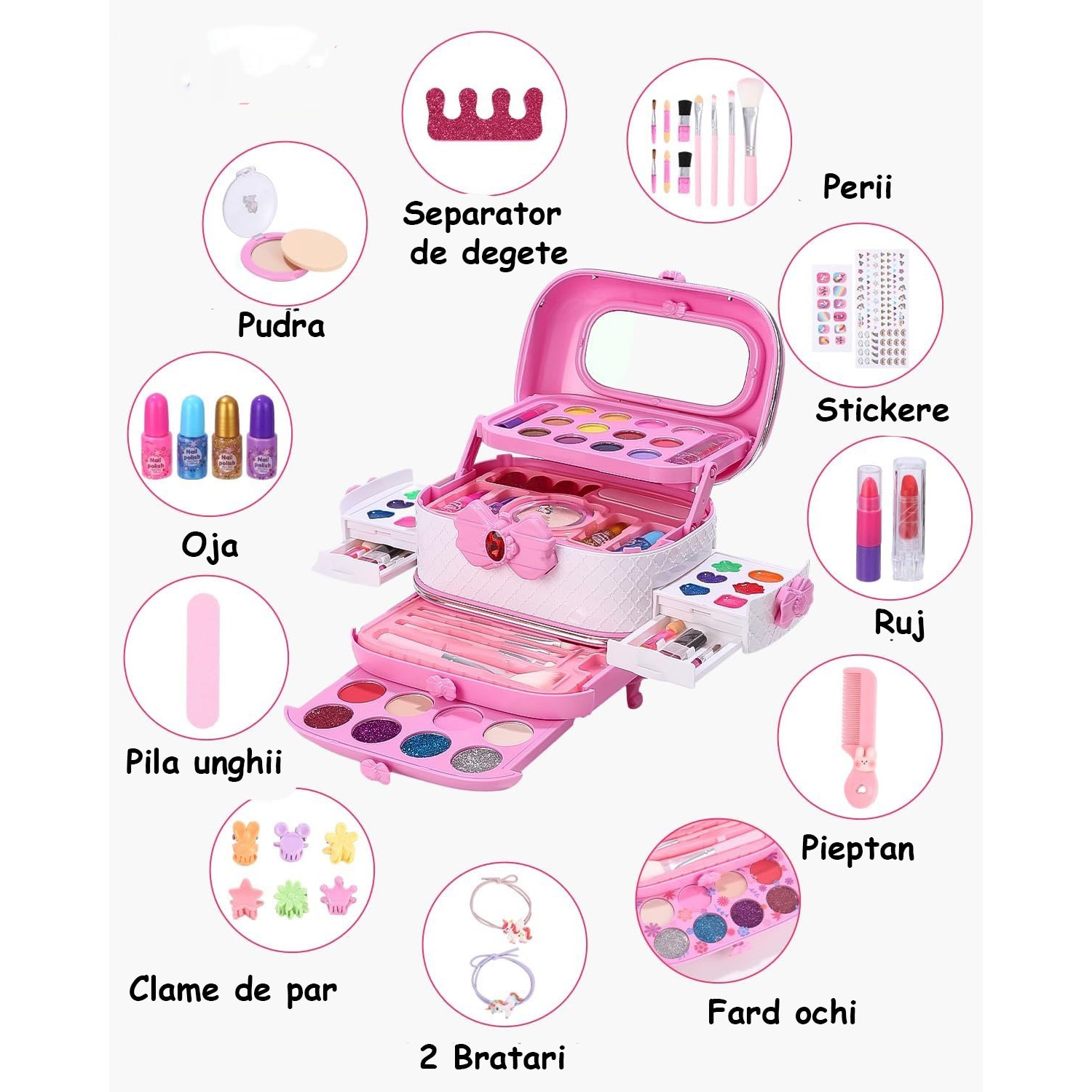 Trusa De Machiaj Pentru Copii Set Make Up Wepro Store Solubile In Apa