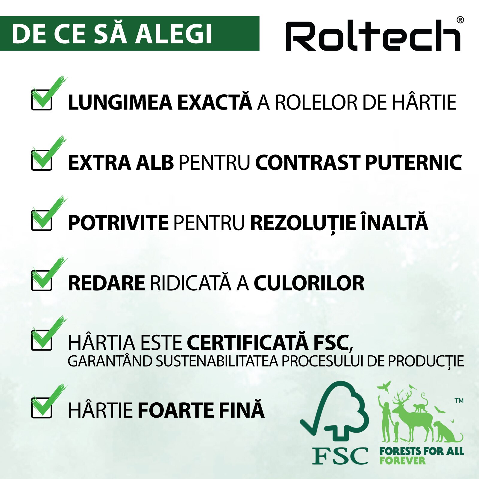 Rola Hartie plotter A2 ROLTECH Dimensiune 420mm x 50m 80 gr m² eMAG ro