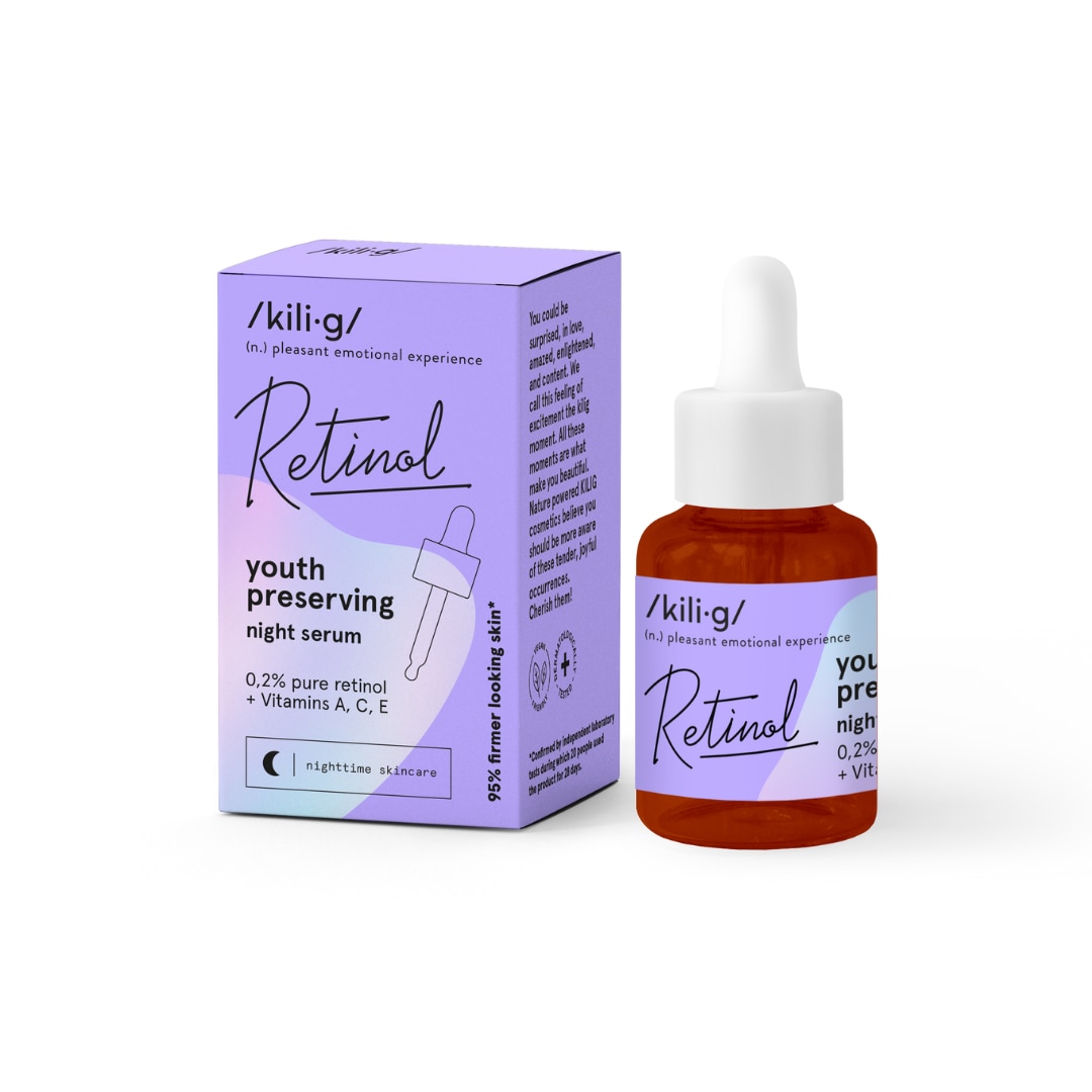 Ser Facial Pentru Noapte Cu Retinol Acid Hialuronic Si Vitamina E