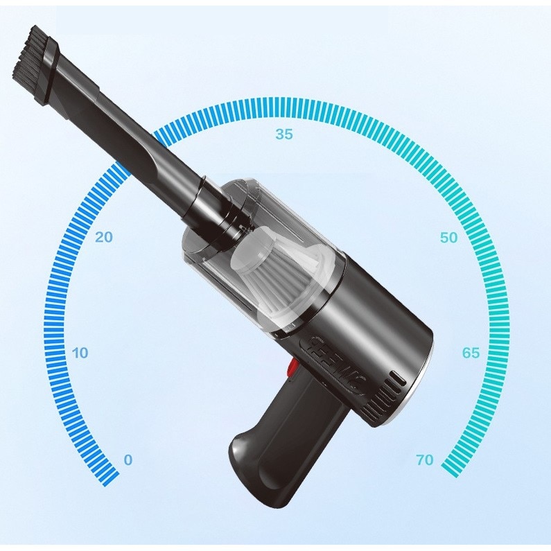 Aspirator Auto Portabil Tip Pistol Cu Acumulator Incarcare USB