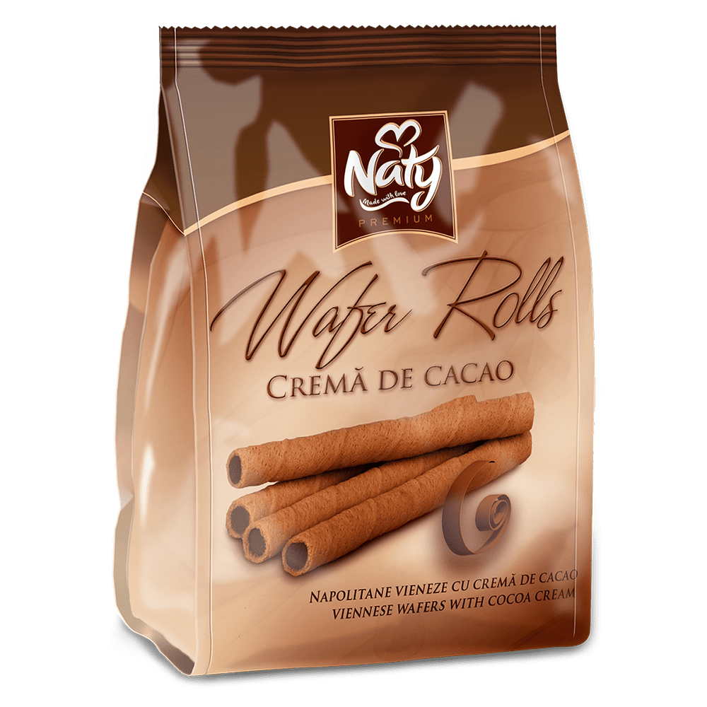 Napolitane Vieneze Cu Crema De Cacao Naty Premium Wafer Rolls X