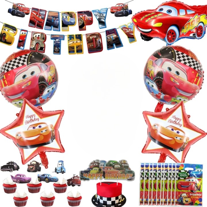 Set Decor Petrecere Aniversare Tematica Cars Mcqueen De La Naotona