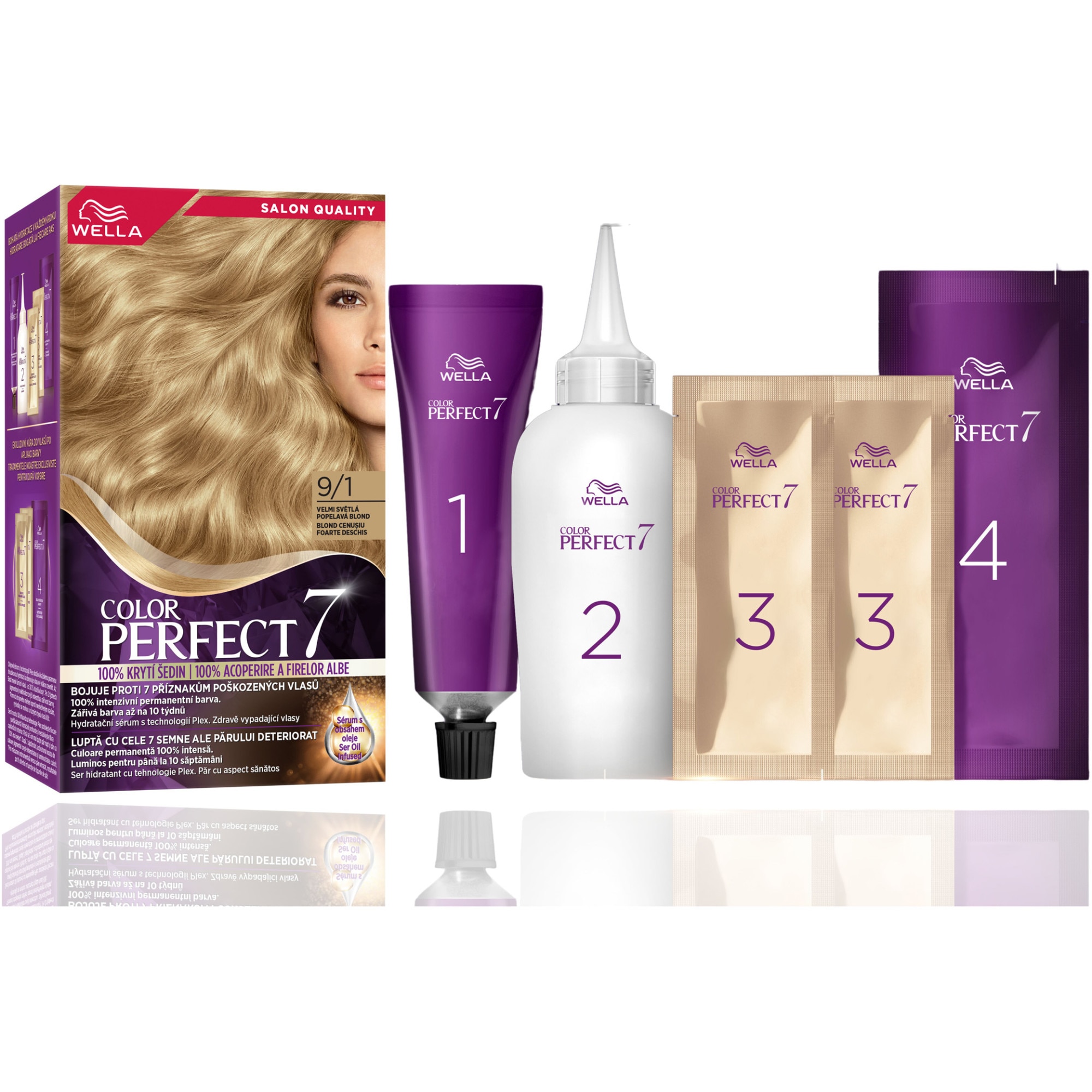 Перманентна боя за коса Color Perfect 9 1 Very Light Ash Blonde 135