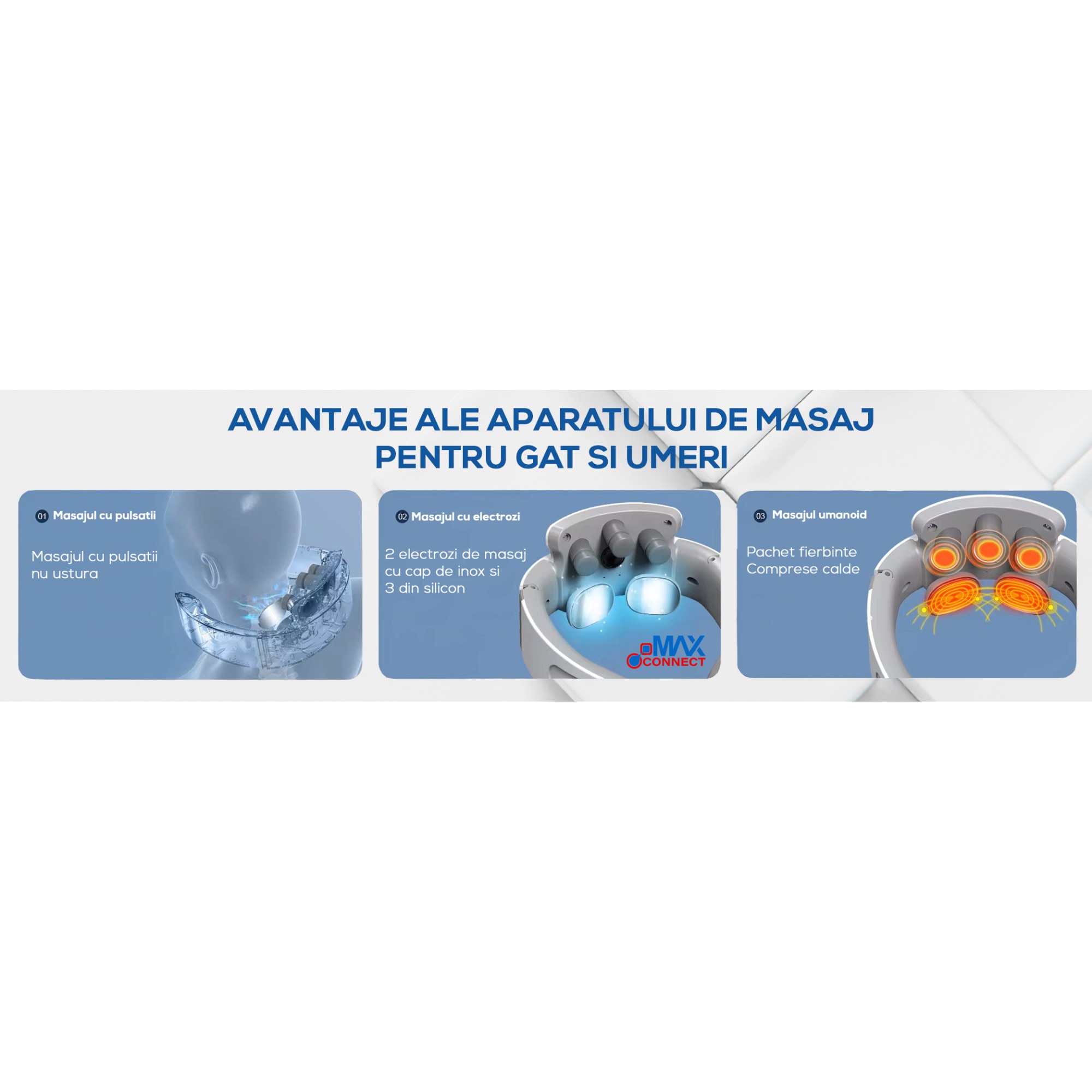 Aparat Masaj Cervical Cu Impulsuri Electromagnetice Cu Incalzire