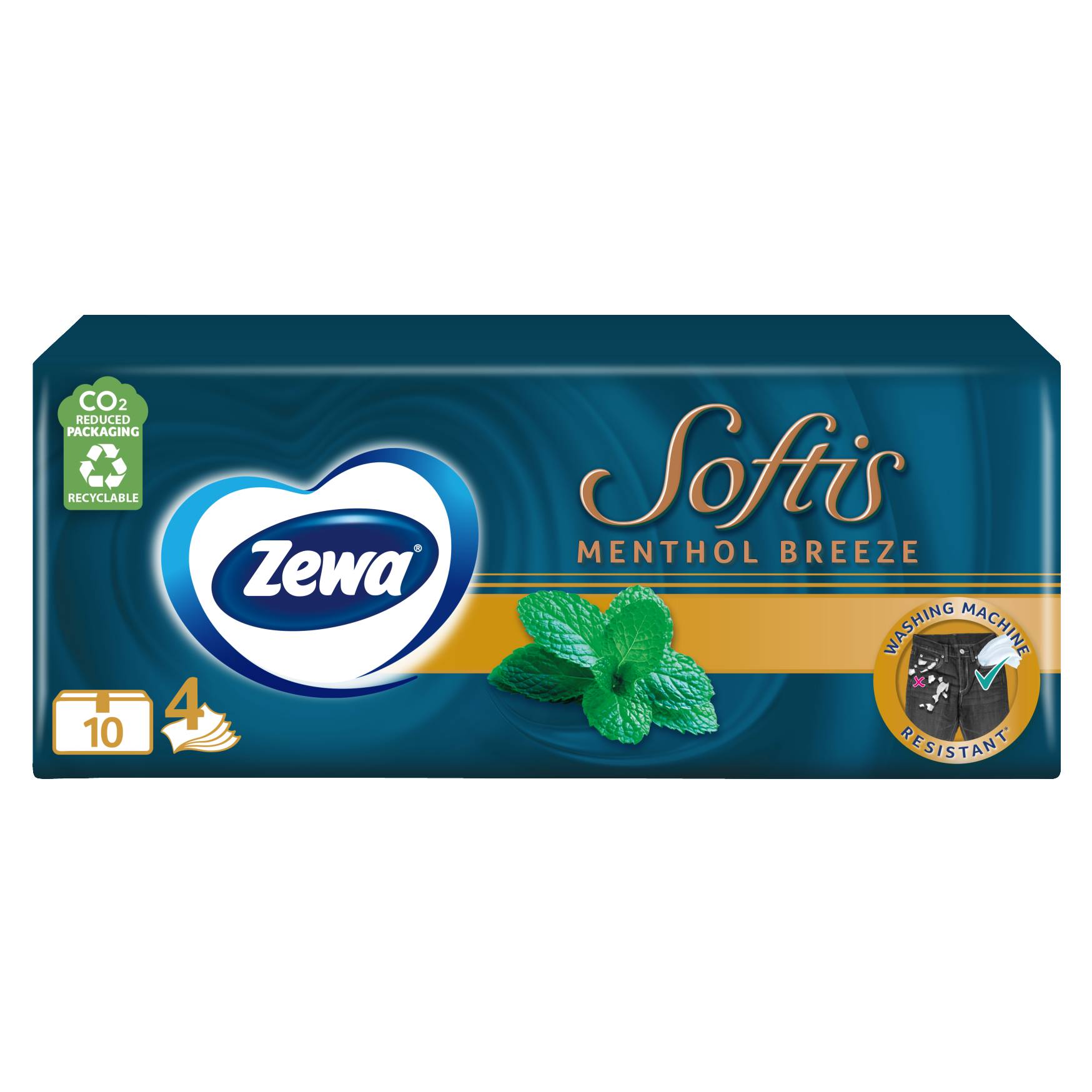 Zewa Softis Menthol Breeze illatosított papír zsebkendő 4 rétegű 10 x