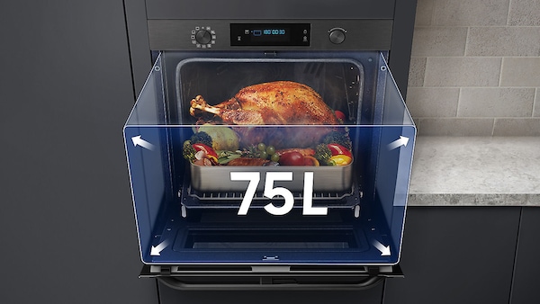 Cuptor incorporabil Samsung, Electric, 75L, Dual Cook Flex, Grill, Autocuratare pirolitica, Clasa A, Inox, NV75N5671RS 6 res 6322ac4666765c262aa9f4b778cc2ed5