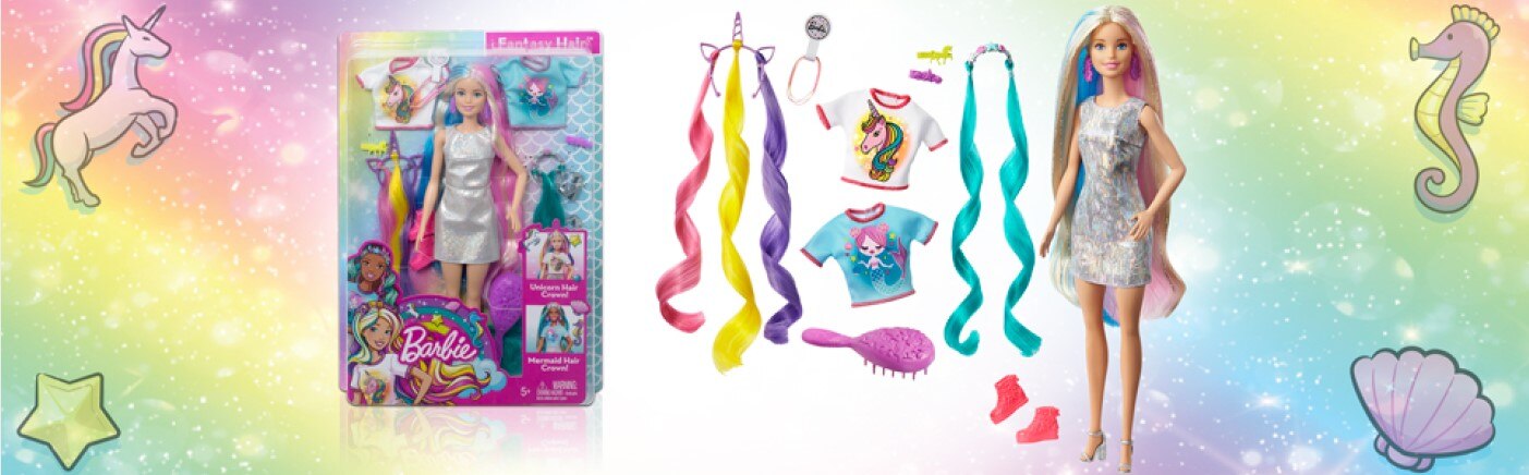 Dedicate surplus curly Set de joaca Barbie - Parul stralucitor - eMAG.ro