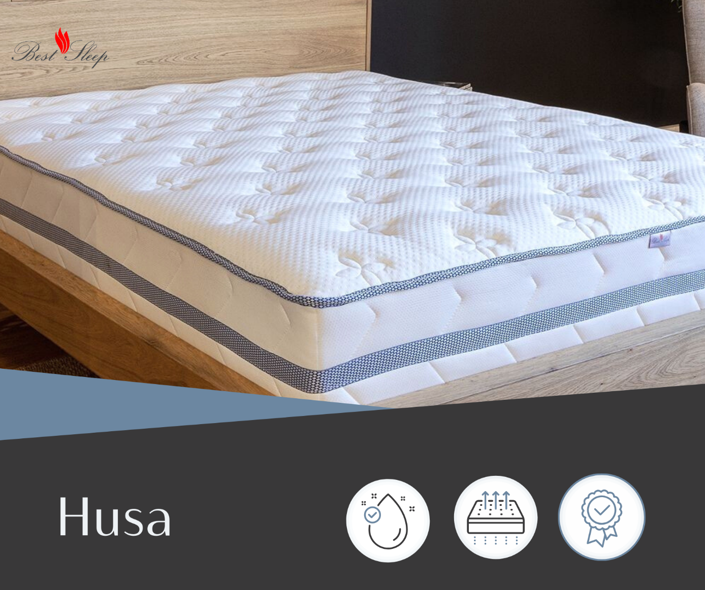 Saltea Ortopedica, Best Sleep, Skyline 160X200x30 cm, spuma poliuretanica si arcuri ambalate individual, fermitate medie 2 res a84127eba14ed8959422acbe7e7735e5