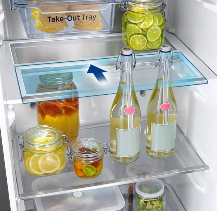 Frigider cu o usa Samsung, Bespoke, 387L, No Frost, Metal Cooling, Wine Rack, Digital Inverter, Clasa E, H 185.3 cm, Sticla neagra, RR39A746322/EO 9 res 95a733cedb06755b0a7c0b64118453d1