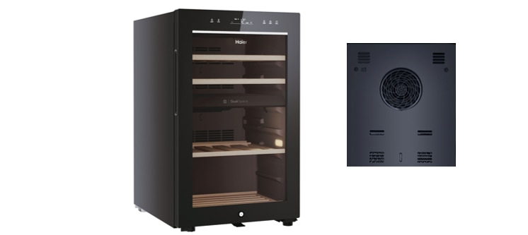 Racitor de vinuri Haier HWS42GDAU1, 42 sticle, WiFi, LED, dual zone, Usa reversibila, Clasa G, H 82 cm, Negru (1) 5 res 3a55d6be1012a999cbe25d2c0aaece2a